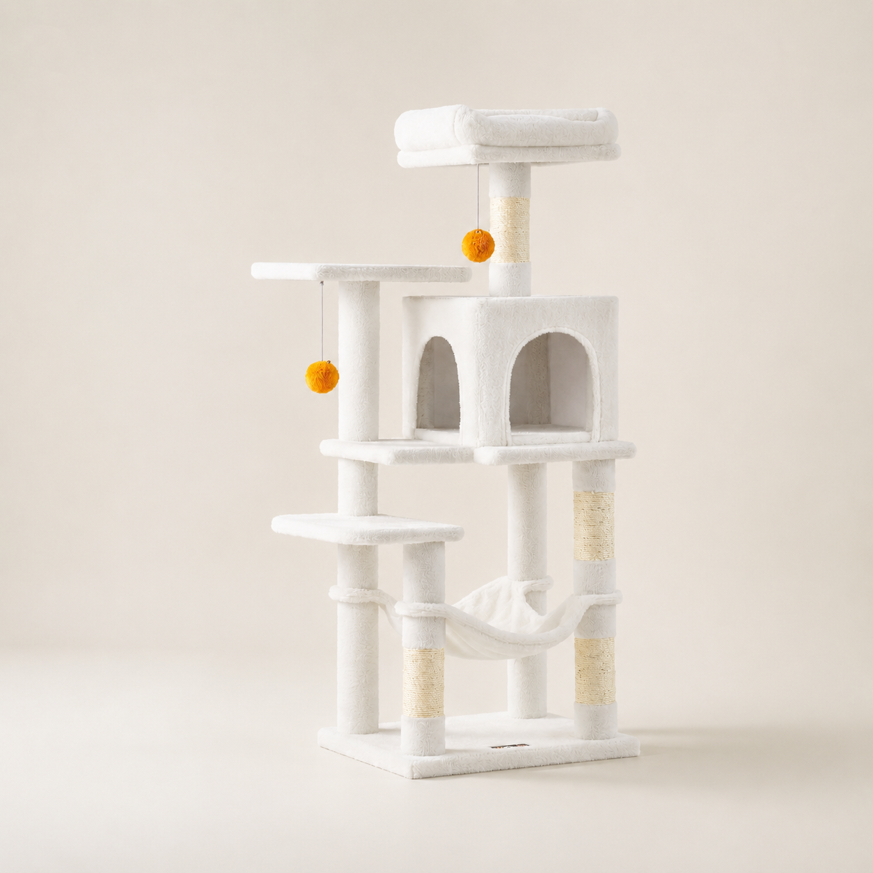 Arbre à Chat 112 cm avec Niches, Plateformes et Griffoirs